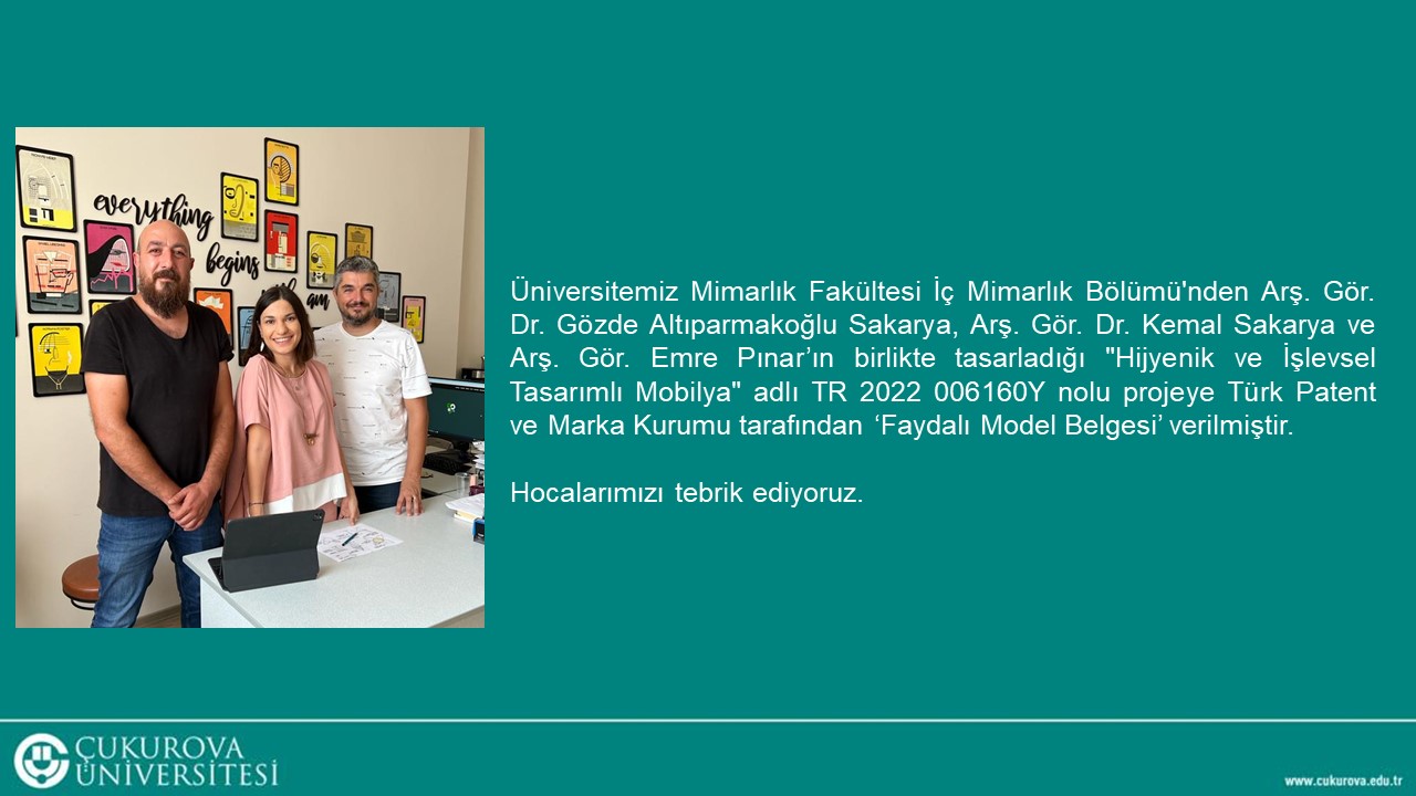 Faydalı Model Belgesi Aldık