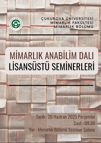 2024-2025 BAHAR LİSANSÜSTÜ SEMİNERLERİ
